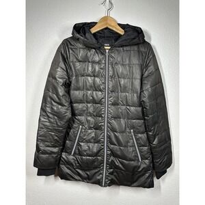 ASOS Jacket Womens US 6 UK‎ 10 Black Hooded Puffer Down Feather Quilted Coat